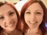 Runaway twin sisters please cameraman by stripping down to their tiny bra and panties